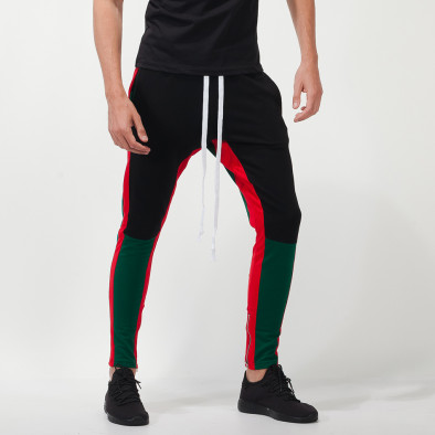 Pantaloni sport de bărbați în 3 culori cu fermoar la crac tsf180618-4 2