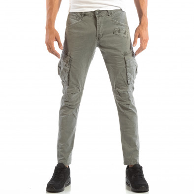 Pantaloni cargo gri pentru bărbați  it240818-2 3