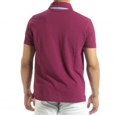 Polo shirt roșu pentru bărbați it120619-30 3