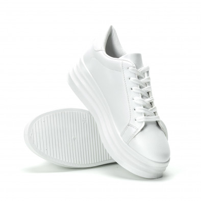 Pantofi sport albi cu decor pentru dama it250119-90 5
