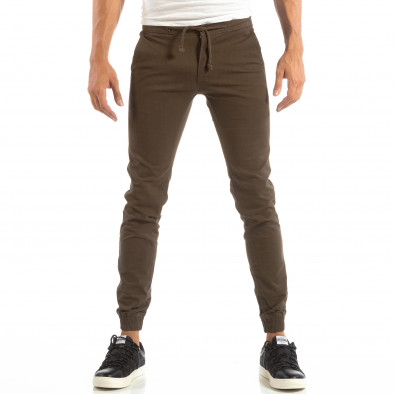 Pantaloni Jogger verzi pentru bărbați cu buzunare italiene it240818-13 2