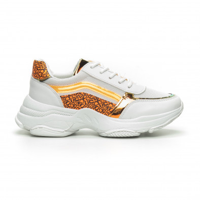 Pantofi sport Chunky de dama cu părți neon it240419-61-1 2