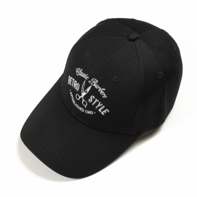 Șapcă neagră Retro Style it290818-14 2