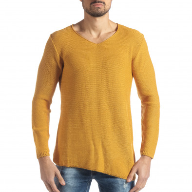 Pulover oversized în camel pentru bărbați it051218-53 2