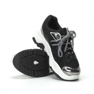 Pantofi sport de dama în negru și alb it250119-34 5