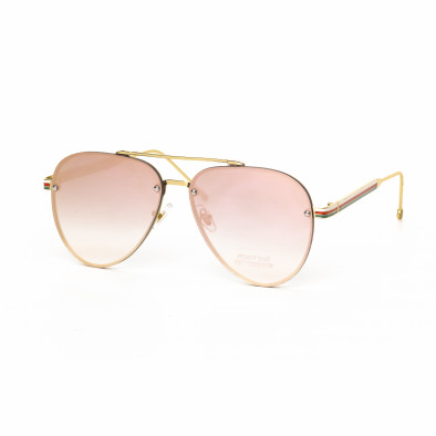 Ochelari de soare Aviator cu lențile roz tip oglindă it030519-5 2