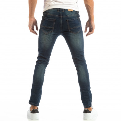 Slim Jeans în albastru cu efect șifonat it240818-49 3