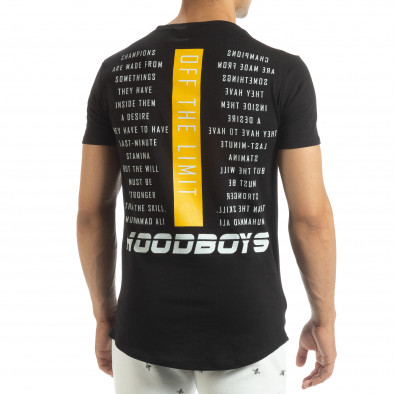 Tricou de bărbați negru Off The Limit it120619-42 2
