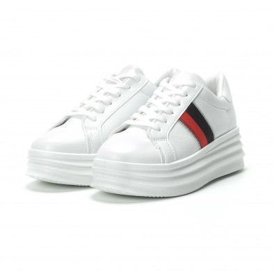 Pantofi sport albi cu decor pentru dama it250119-90 4