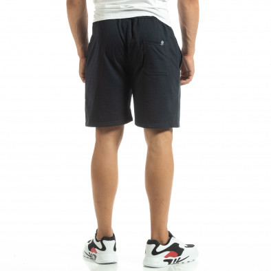 Pantaloni sport scurți de bărbați din tricot bleumarin  it120619-16 3