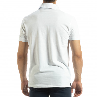 Polo shirt alb pentru bărbați it120619-29 3