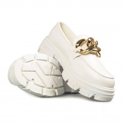 Pantofi cu platforma de dama Fashion&Bella albe it220322-16 4