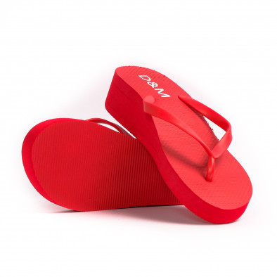 Papuci de dama D&M roșii it260521-10 4