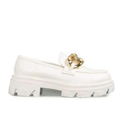 Pantofi cu platforma de dama Fashion&Bella albe it220322-16 2