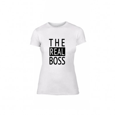 Tricou de dama The Actual Boss alb, mărimea M TMNLPF246M 2