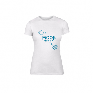 Tricou de dama To The Moon And Back alb, mărimea S TMNLPF127S 2