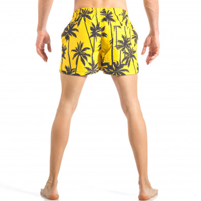 Costum de baie de bărbați galben cu imprimeu palm it040518-100 4