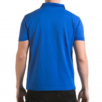 Tricou cu guler bărbați Franklin albastru il170216-35 3