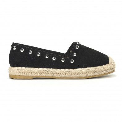 Espadrile de dama negre cu ținte mari it230418-57 2