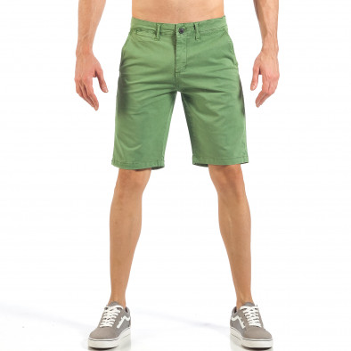 Pantaloni scurți de bărbați verzi cu buzunare italiene it260318-135 2