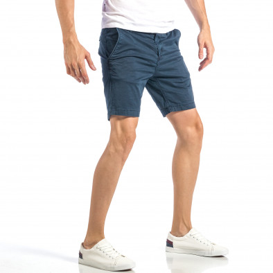 Pantaloni scurți de bărbați albastru marin cu buzunare italiene it040518-63 4