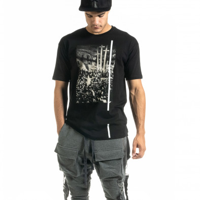 Tricou bărbați Black Island negru tr020920-22 2