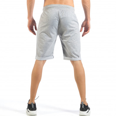 Pantaloni scurți de bărbați gri cu efect de pulverizare it260318-163 3