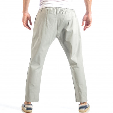 Pantaloni pentru bărbați gri cu talie elastica it040518-18 4