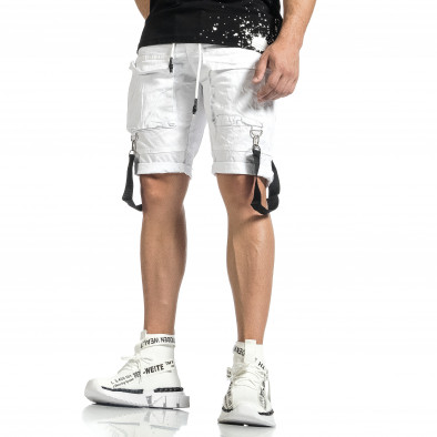 Pantaloni scurți bărbați Yes Design albi it150521-31 4