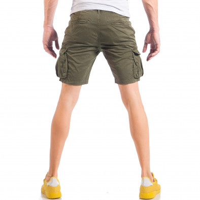 Pantaloni cargo scurți verzi pentru bărbați  it050618-27 4