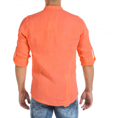 Cămașă cu mânecă lungă bărbați Duca Fashion orange it240621-32 3