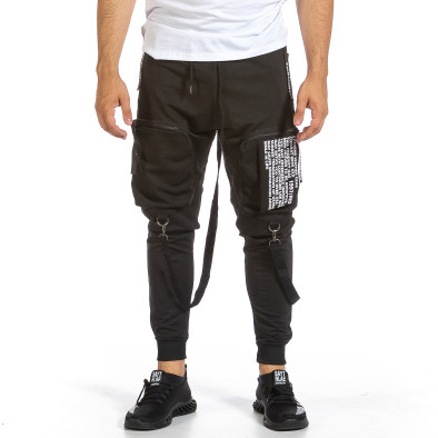 Pantaloni sport bărbați Adrexx negru it240621-37 2