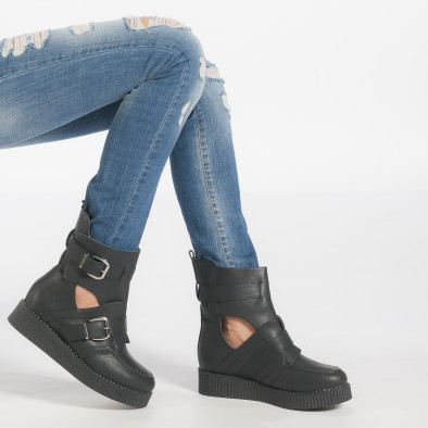 Botine de dama Chasse negre it240118-34 2