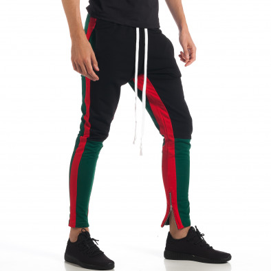 Pantaloni sport de bărbați în 3 culori cu fermoar la crac tsf180618-4 4