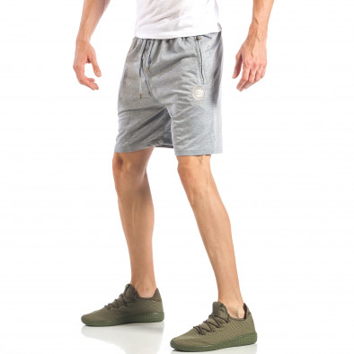 Pantaloni scurți pentru bărbați gri cu logo MA it040518-38 3