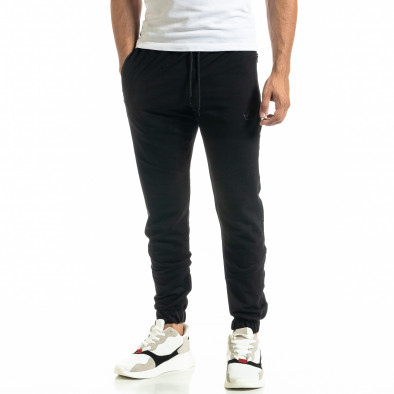 Pantaloni sport bărbați Breezy negru tr020920-4 2