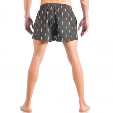 Costum de baie pentru bărbați verde cu fulgere  it050618-57 4