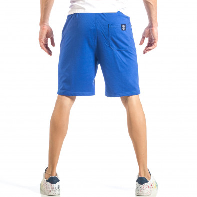 Pantaloni scurți pentru bărbați albaștri cu fermoare it040518-40 4