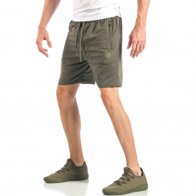 Pantaloni scurți pentru bărbați verzi cu logo MA it040518-39 3