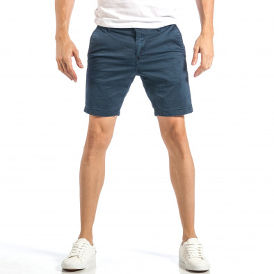Pantaloni scurți de bărbați albastru marin cu buzunare italiene it040518-63 2