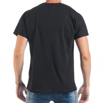 Tricou negru pentru bărbați cu imprimeu papagal tsf250518-10 4