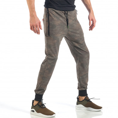 Pantaloni sport de bărbați camuflaj cu fermoare it260318-176 3