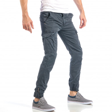 Pantaloni cargo pentru bărbați gri model ușor it040518-25 4