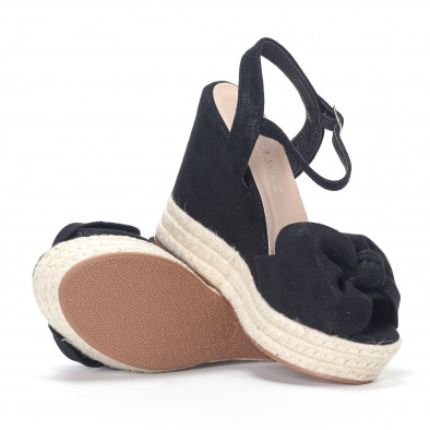Sandale de dama negre cu platforma it230418-40 4