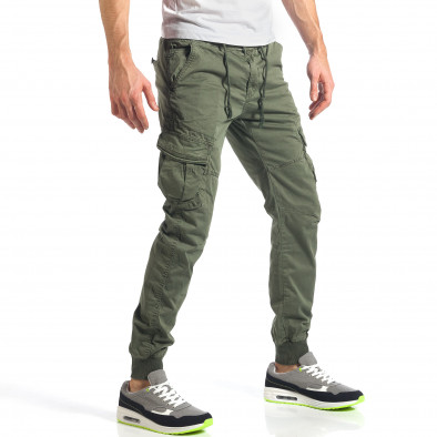 Pantaloni bărbați Accross verzi it290118-42 3