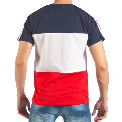 Tricou de bărbați în trei culori cu dungi pe umeri it260318-181 3