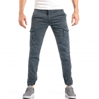 Pantaloni cargo pentru bărbați gri model ușor it040518-25 2
