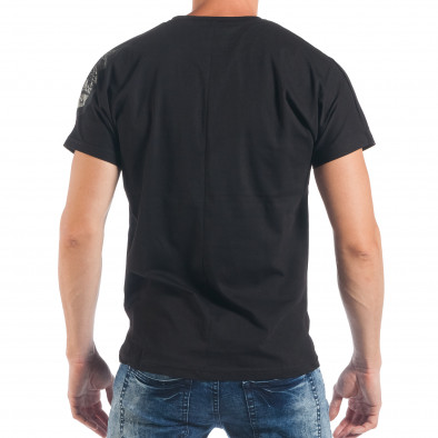 Tricou negru de bărbați stil Hip Hop tsf250518-19 4