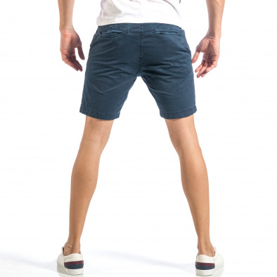 Pantaloni scurți de bărbați albastru marin cu buzunare italiene it040518-63 3