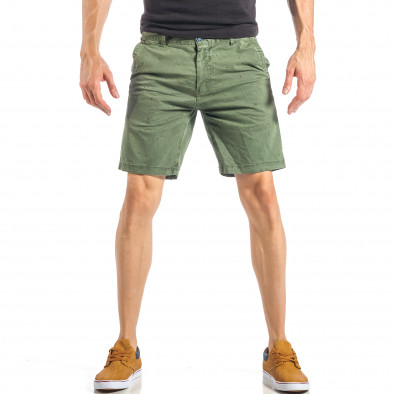 Pantaloni scurți pentru bărbați verzi cu puncte it040518-66 2